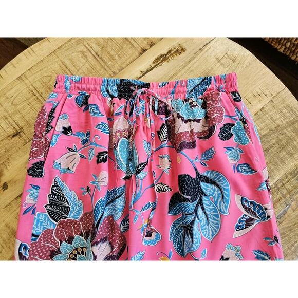 Loft Floral Drawstring Lined Skirt Women's Size S NWT Pockets Boho Party - Picture 3 of 9